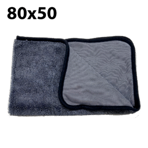 MICROFIBRA DE SECADO 80x50cm SINGLE GRIS BORDE SEDA 650GSM